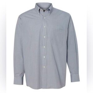 Van Heusen Mens Polyester/Cotton Gingham Check Shirt NWT Long Sleeve Ash 2XL